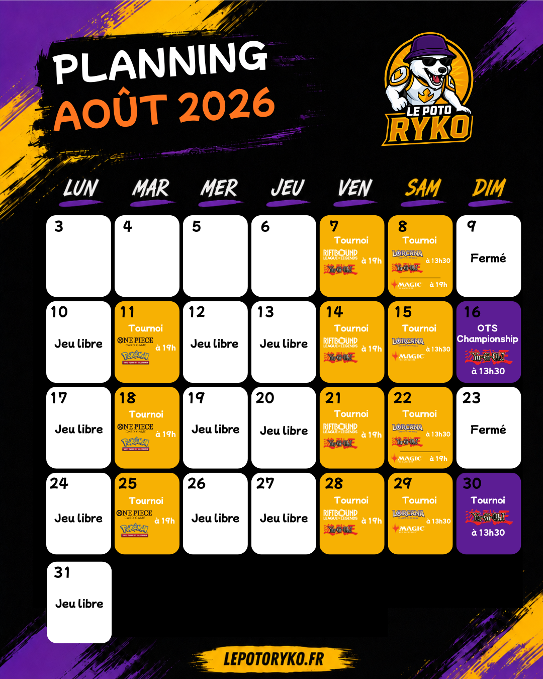 Tournoi - Riftbound – Vendredi 14 août - 19h