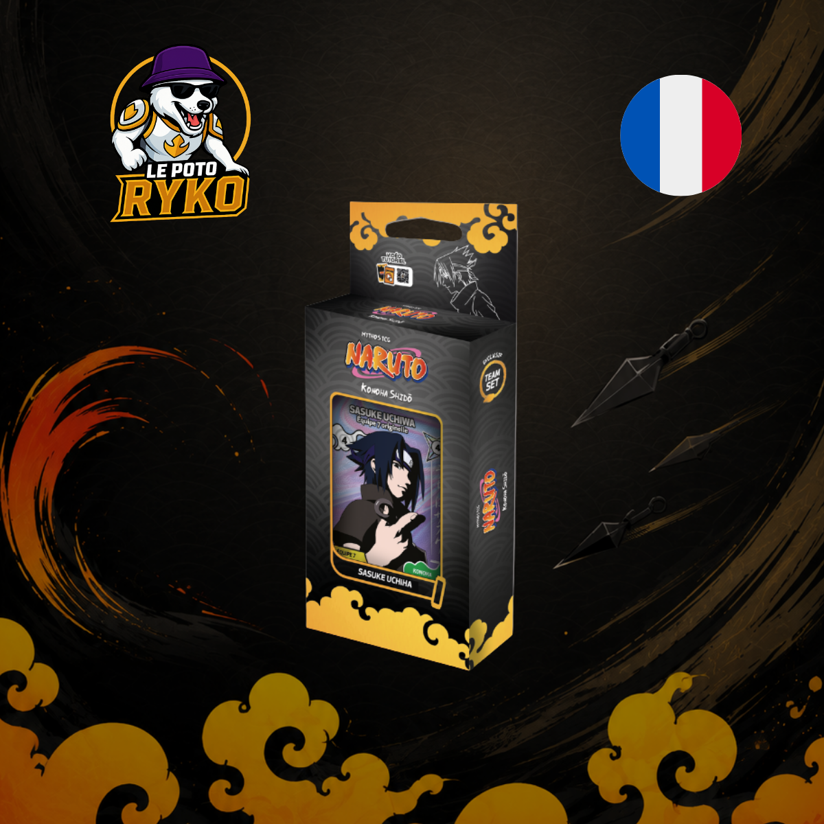 Tripack - Naruto TCG : Premier set - SASUKE  - 3 Boosters - FRANCAIS