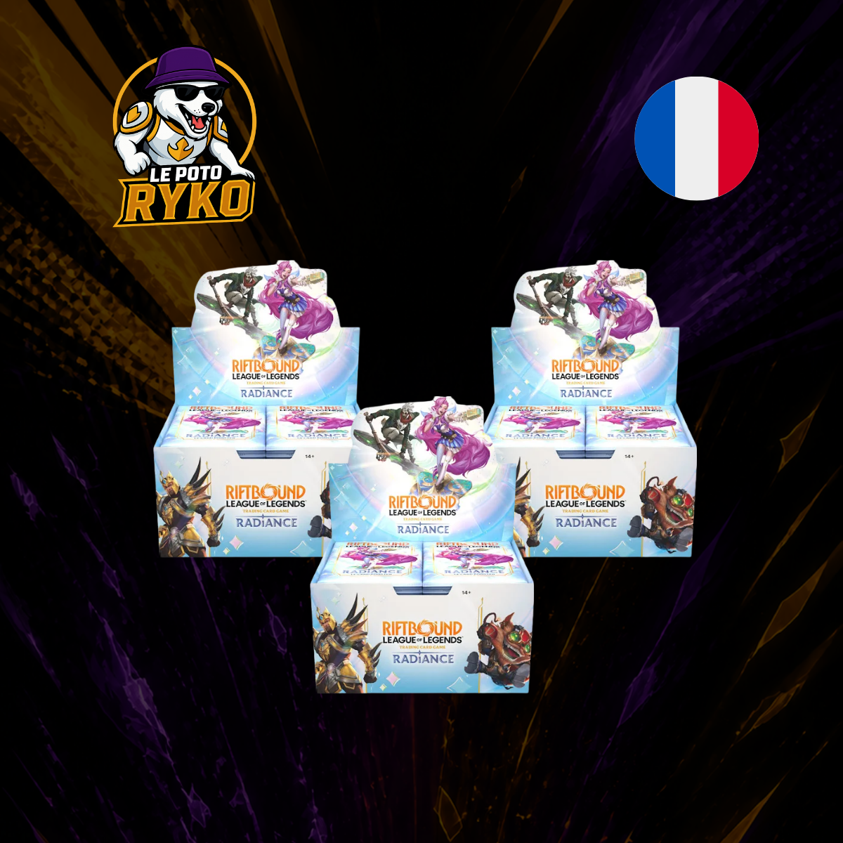 Bundle - League of Legends - Riftbound - 3 Display de 24 Boosters - Radiance - Français