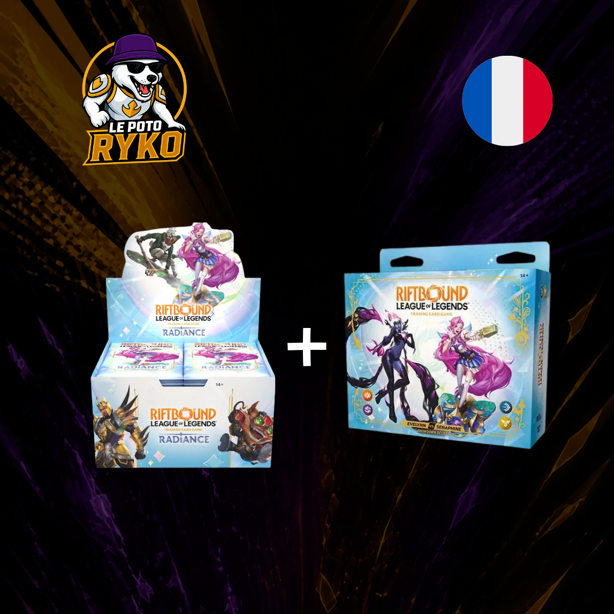League of Legends - Riftbound - 1 Double Deck + Display - Radiance - Français