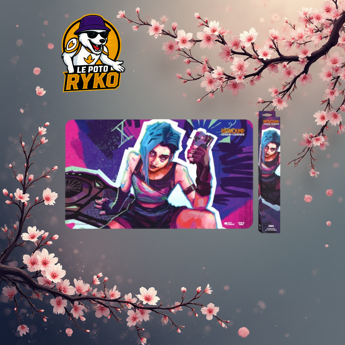 League of Legends - Ultra Pro - Tapis de Jeu illustré - Riftbound : Origins - JINX