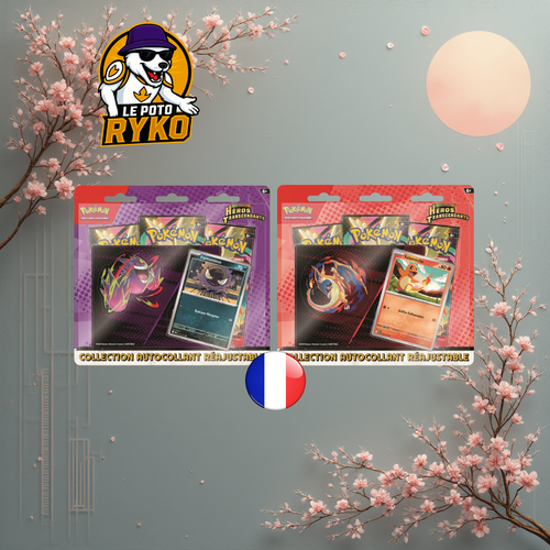 Pokemon - Tripack - Héros Transcendants - 3 boosters - Promo : Salaméche ou Fantominus - FRANCAIS